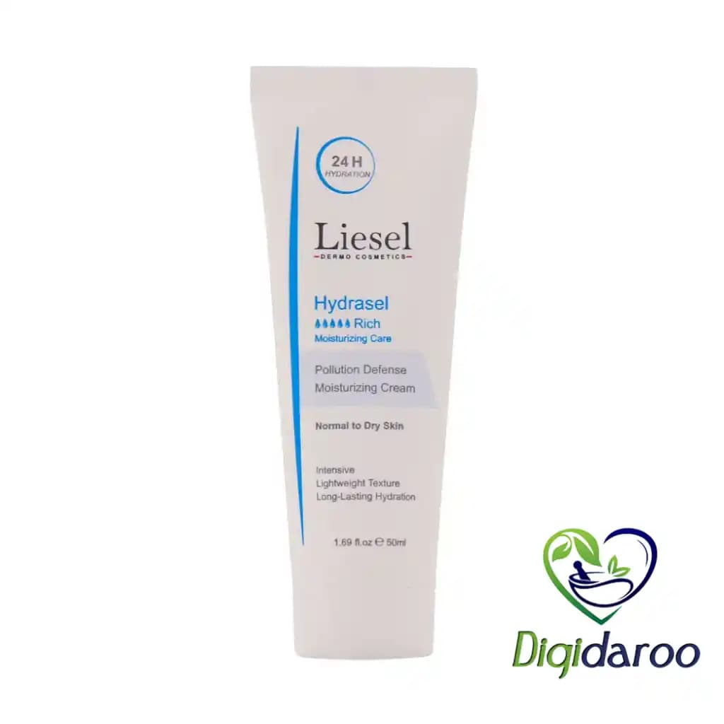 آبرسان پوست خشک و نرمال (Hydrasel Rich) لایسل 50 میلی لیتری — تصویر ۳