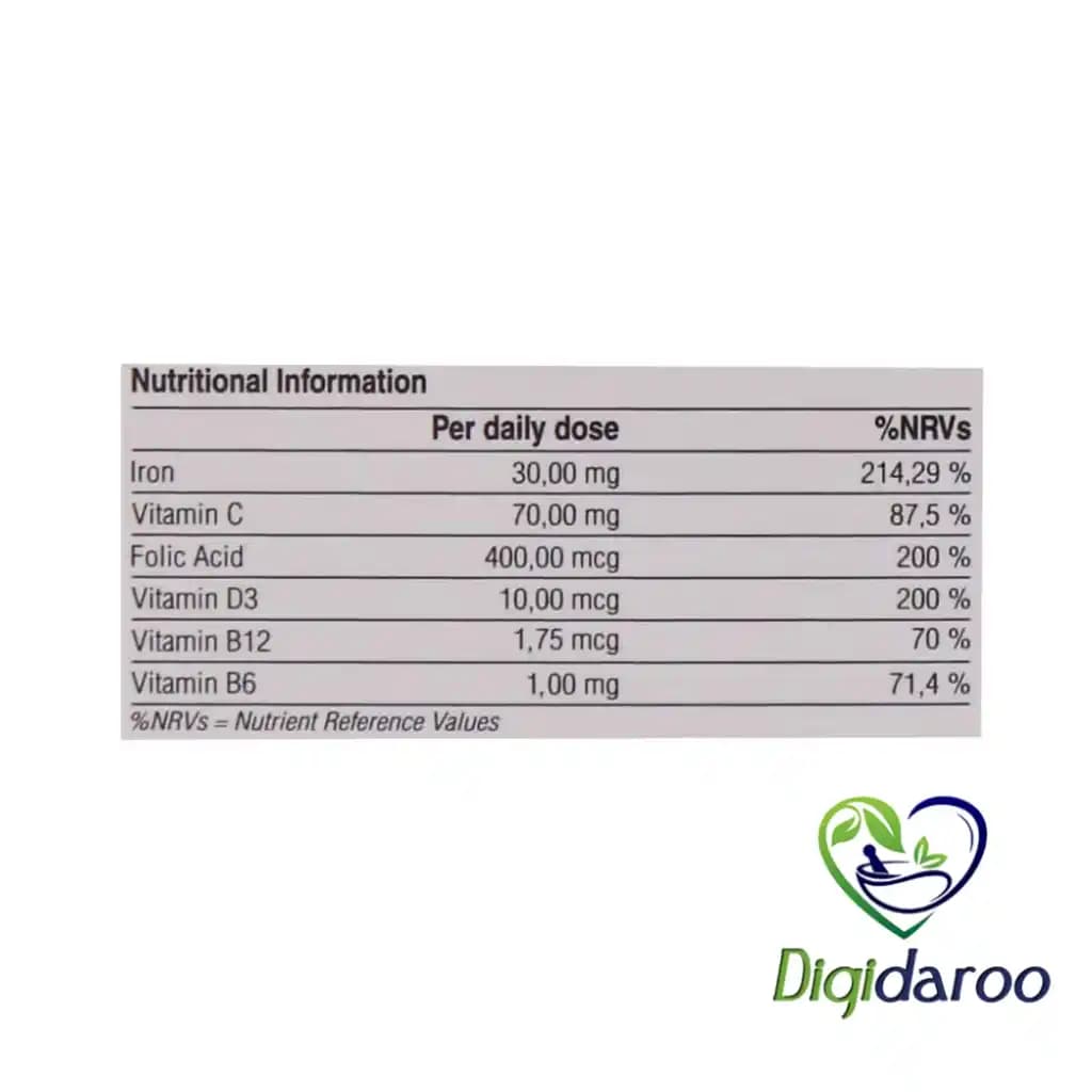 کپسول سیدرال فولیک (Sideral Folic) فارمانوترا 30 عددی — تصویر ۳