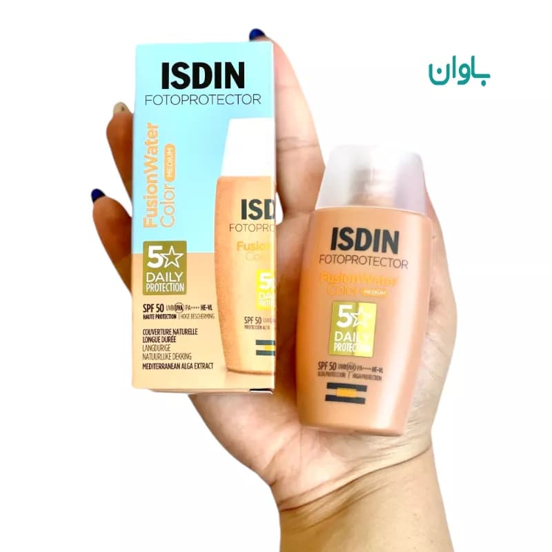 کرم ضد آفتاب بی رنگ ایزدین مدل Fusion Water 5 Daily حجم 50ml اورجینال — تصویر ۱۱