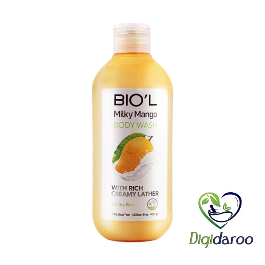 شامپو بدن کرمی شیر و انبه (Milky Mango) بیول 400 میلی لیتری — تصویر ۲