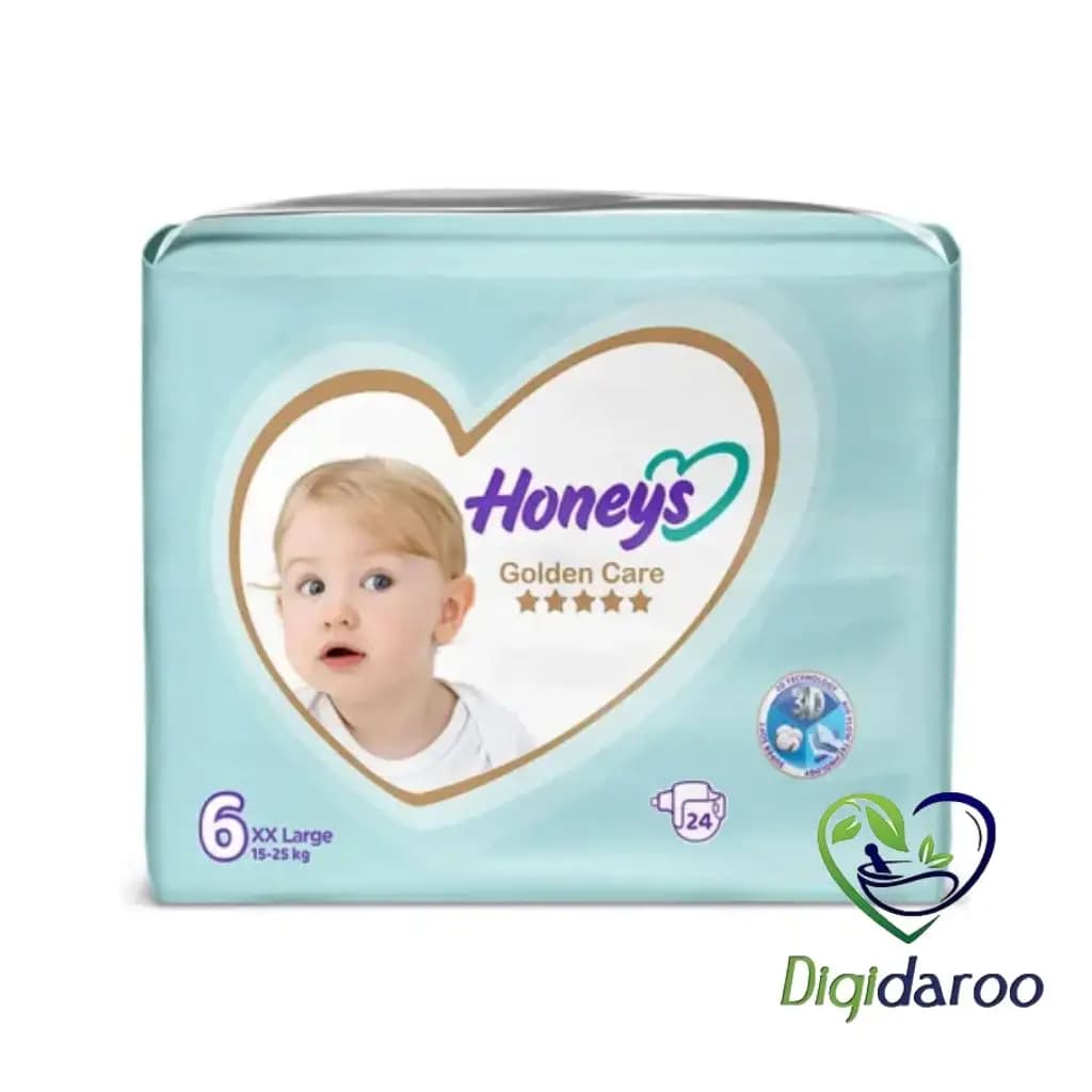 پوشک کودک سایز 6 هانیز بسته 24 عددی — تصویر ۵