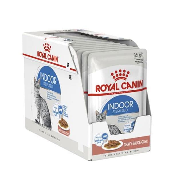غذای پوچ گربه رویال کنین ایندور استرلایزد گروی ROYAL CANIN INDOOR STERILISED GARVY 12 * 85G