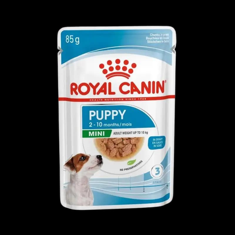 غذای پوچ توله سگ رویال کنین مینی پاپی ROYAL CANIN MINI PUPPY 85G