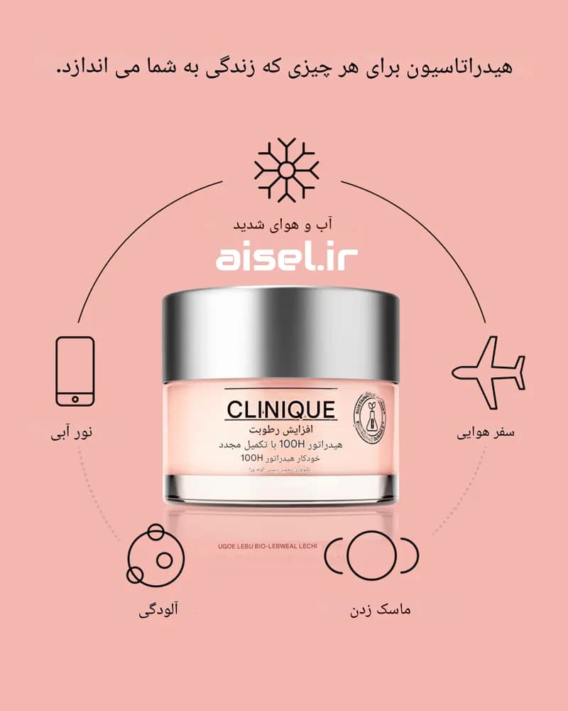 کرم آبرسان 100 ساعته کلینیک مدل مویسچر مناسب تمام پوست ها حجم 75 میلی لیتر — تصویر ۴