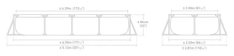 استخر پیش ساخته فریمی 450*220*84 با پمپ تصفیه اینتکس 28274 Intex — تصویر ۷
