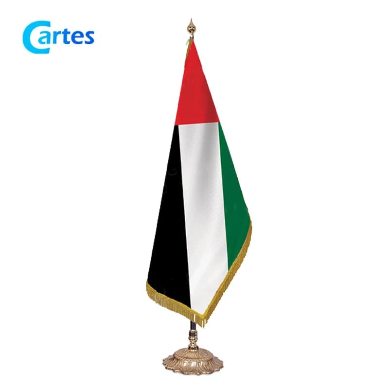 پرچم تشریفات امارات به همراه میله و پایه خورشیدی (کامل)