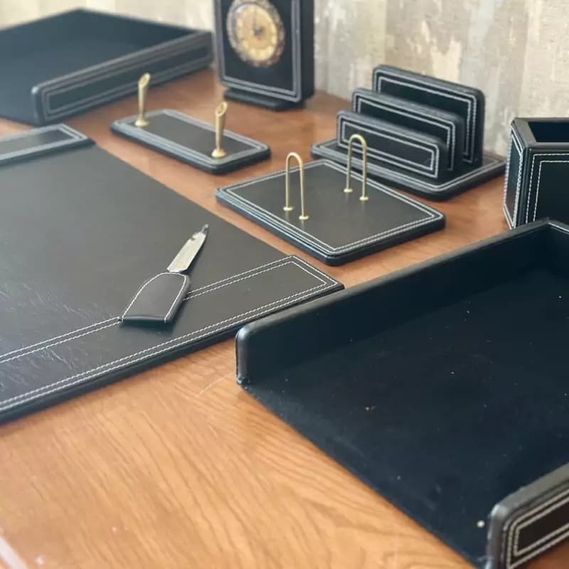 ست رومیزی مدیریتی 10 پارچه چرمی کد 610 — تصویر ۴