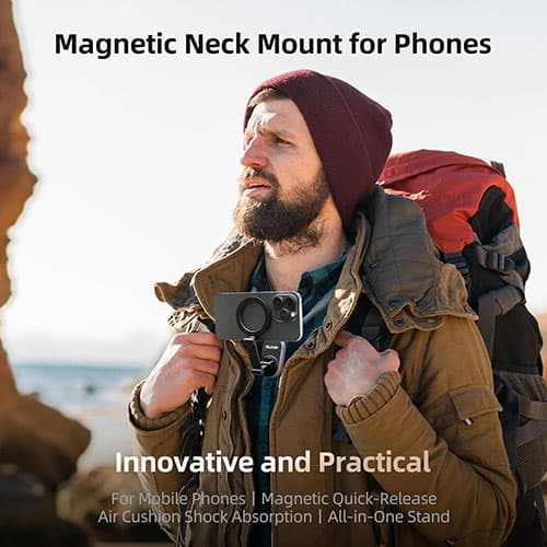 هولدر موبایل گردنی تلسین Telesin magnetic neck holder — تصویر ۵