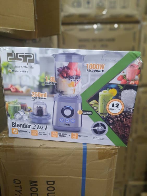 مخلوطکن و آسیاب DSP مدل KJ2198| قدرت 1000 وات و پارچ 1.8 لیتری — تصویر ۴