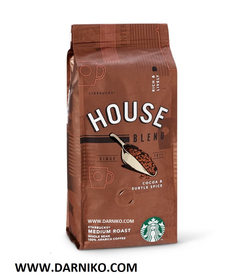 دانه قهوه هوس بلند استارباکس 250 گرمی StarBucks HOUSE BLEND — تصویر ۲