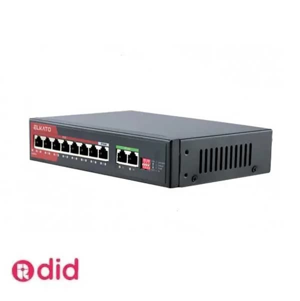 سوئیچ شبکه ELKATO الکاتو 10 پورت POE مدل EL-1SB0820BP(v2)-120W — تصویر ۸
