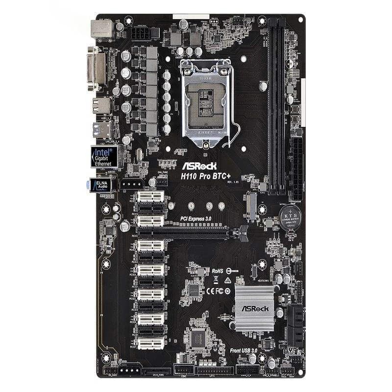 مادربرد استوک ازراک مدل اچ 110 پرو بی تی سی پلاس ASROCK H110 Pro BTC + Motherboard — تصویر ۳