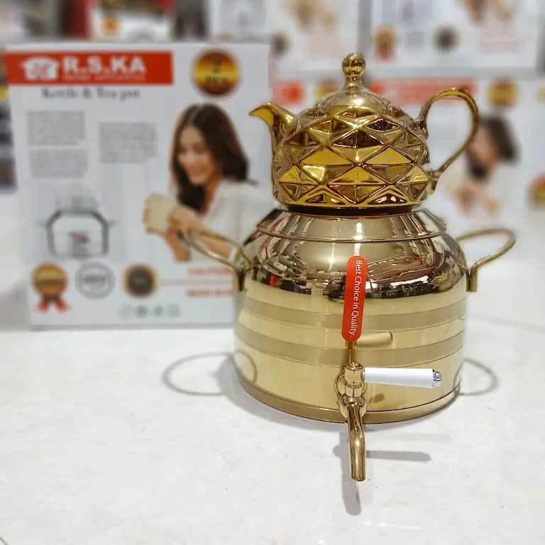ست کتری قوری طلایی R.S.KA کد 38390 — تصویر ۳