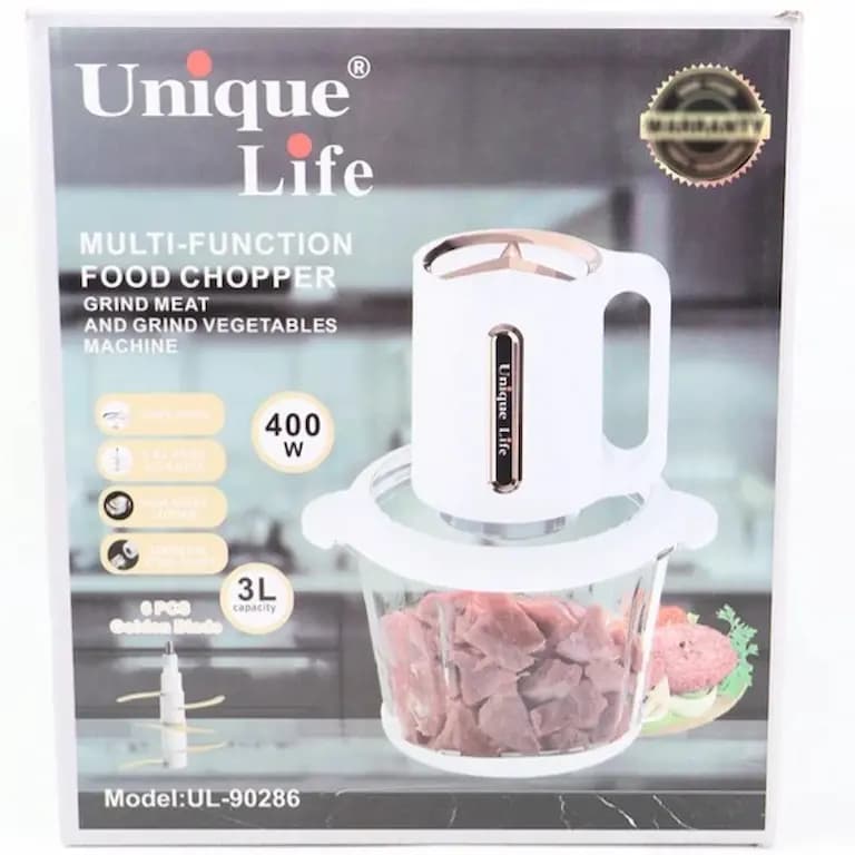 خردکن یونیک لایف مدل UL-90286 توان 400 وات 6 تیغه طلایی — تصویر ۶