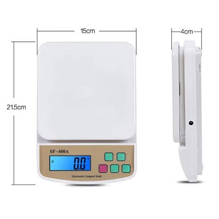 ترازو آشپزخانه دیجیتالی مدل SF-400A ظرفیت 7 کیلوگرم — تصویر ۵