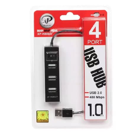 هاب 4 پورت USB 2.0 ایکس پی پروداکت مدل H806