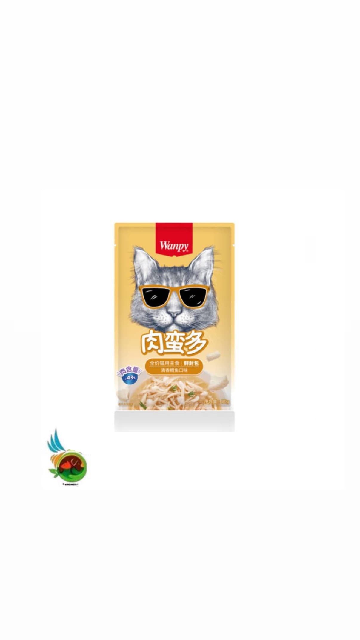 پوچ گربه ونپی چینی طعم ماهی کاد وزن ۸۰ گرم — تصویر ۳