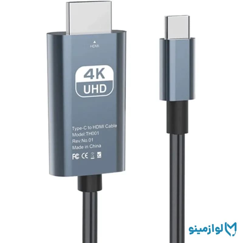 کابل تبدیل HDMI به USB-C مدل TH001 طول 2 متر — تصویر ۳
