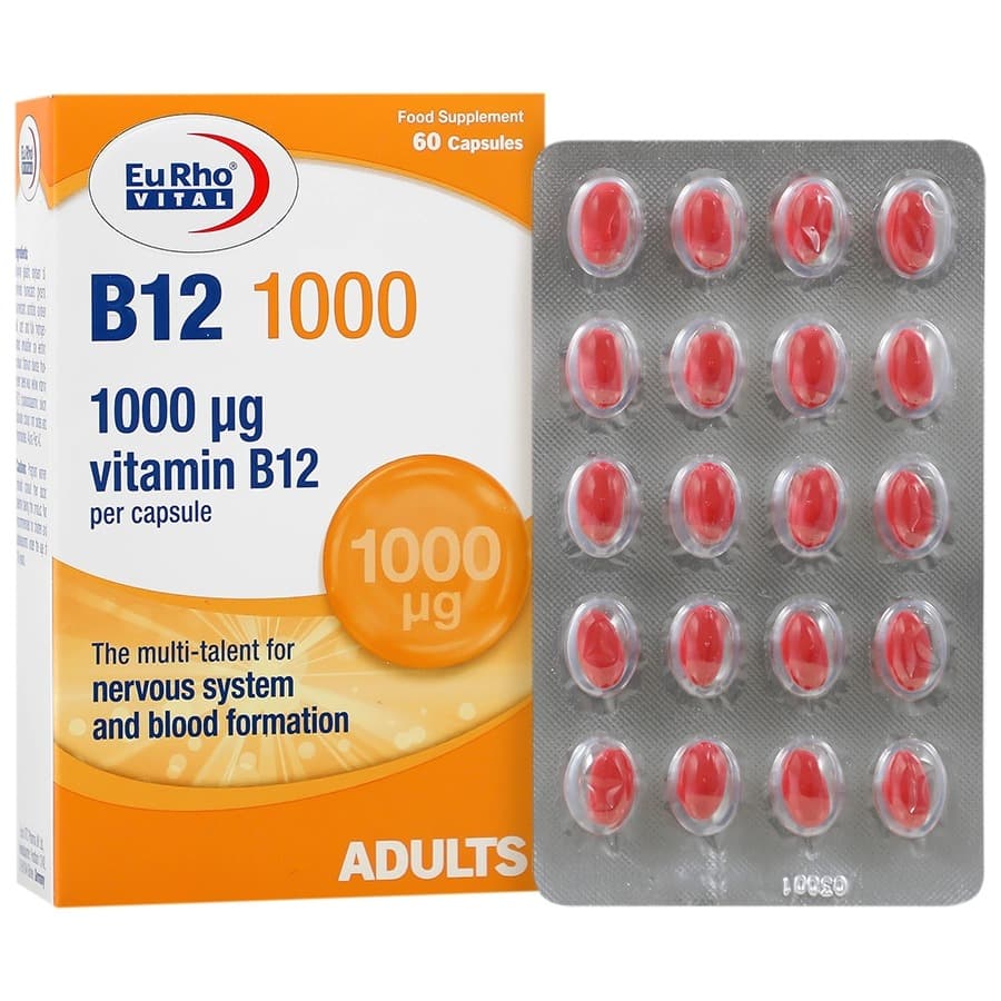 کپسول1000 B12 یوروویتال/Vitamin B12 EuRho VITAL — تصویر ۲