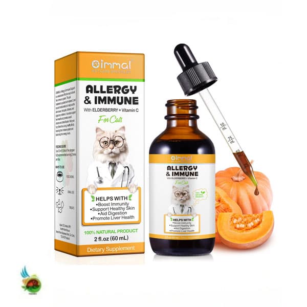 قطره ضد آلرژی و ایمنی بدن گربه اویمال Oimmal allergy & immune حجم ۶۰ میلی لیتر — تصویر ۲