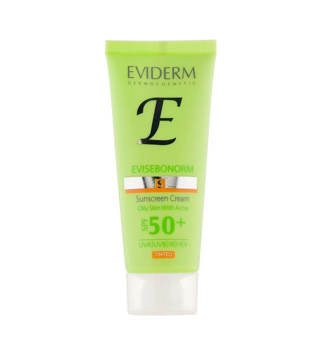 کرم ضدآفتاب رنگی پوست های چرب دارای جوش اویدرم/EVIDERM — تصویر ۲