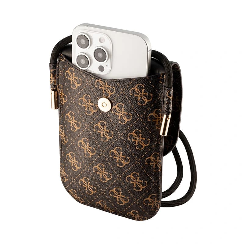 کیف دوشی GUESS مدل GUESS PHONE POUCH TRIANGLE LOGO — تصویر ۳