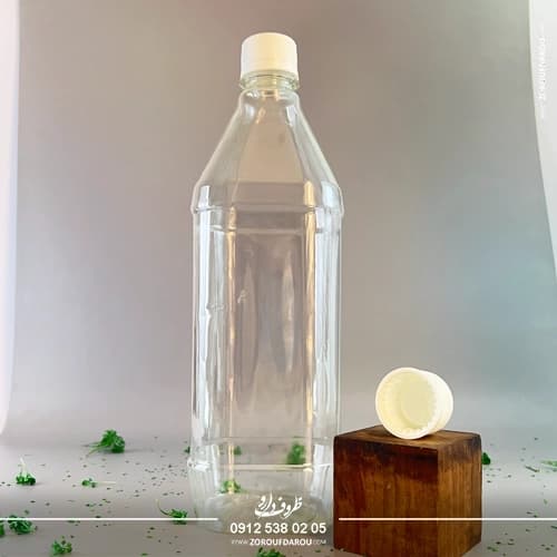 بطری پلاستیکی پت یک لیتری چهارگوش دهانه 28 — تصویر ۴