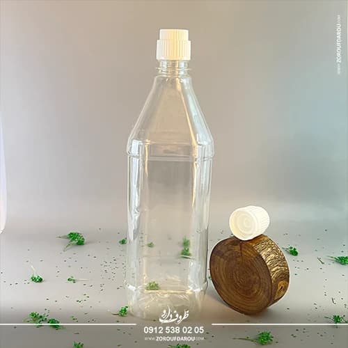 بطری پلاستیکی پت یک لیتری چهارگوش دهانه 28 — تصویر ۸