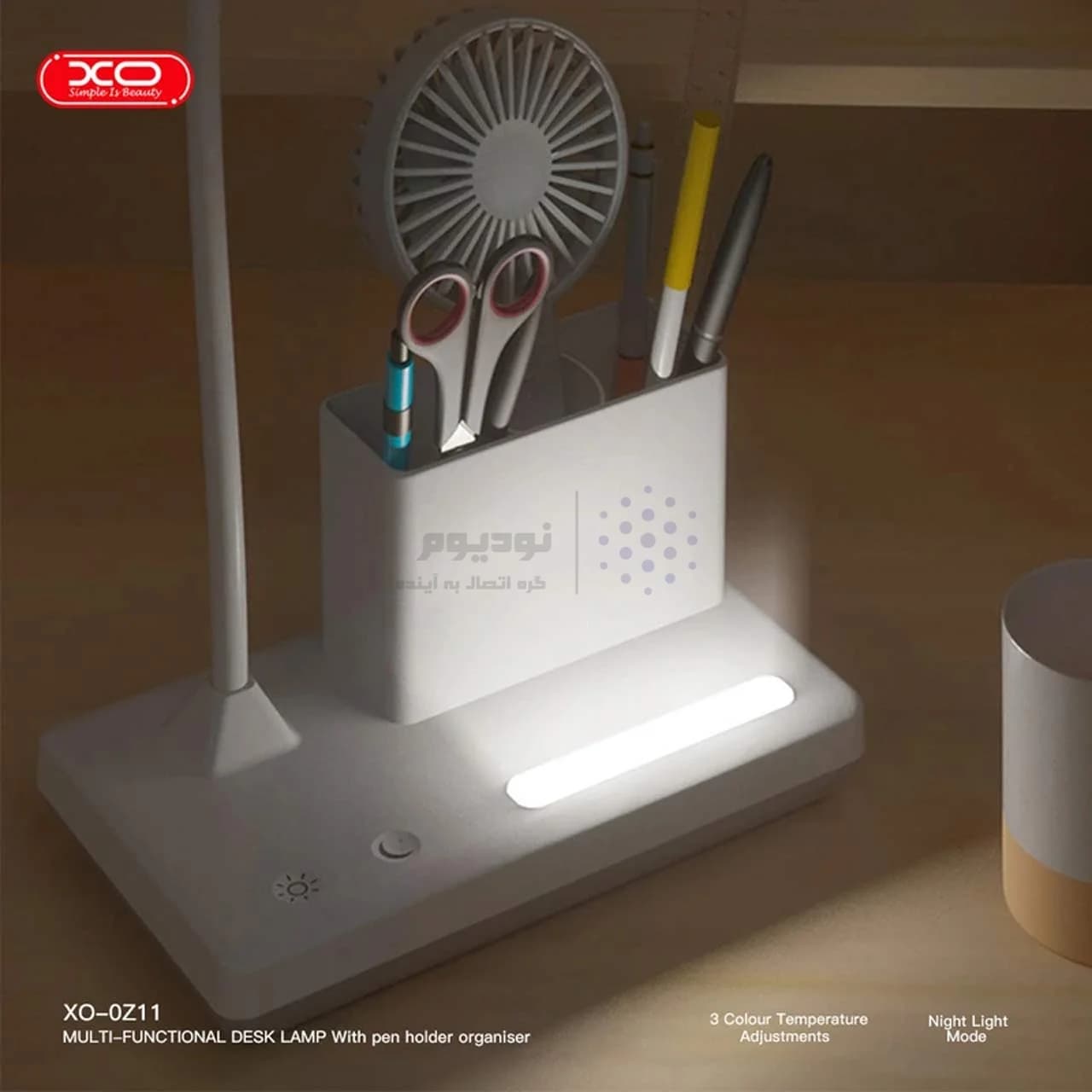 چراغ مطالعه و استند موبایل و تبلت XO مدل XO-OZ11 – سفید — تصویر ۶