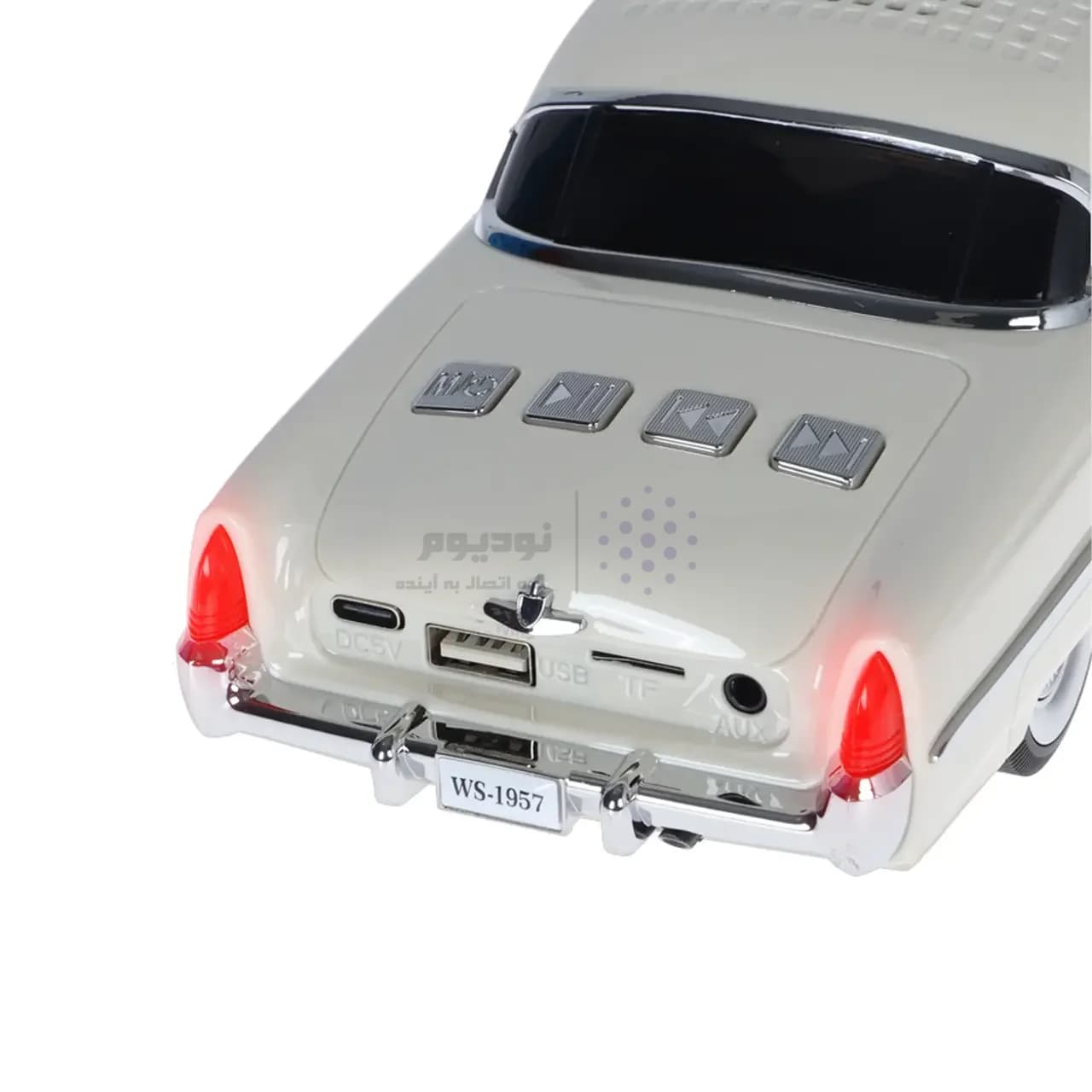 اسپیکر بی سیم طرح ماشین کلاسیک WSTER مدل WS-1957 – کرم – MMX — تصویر ۵