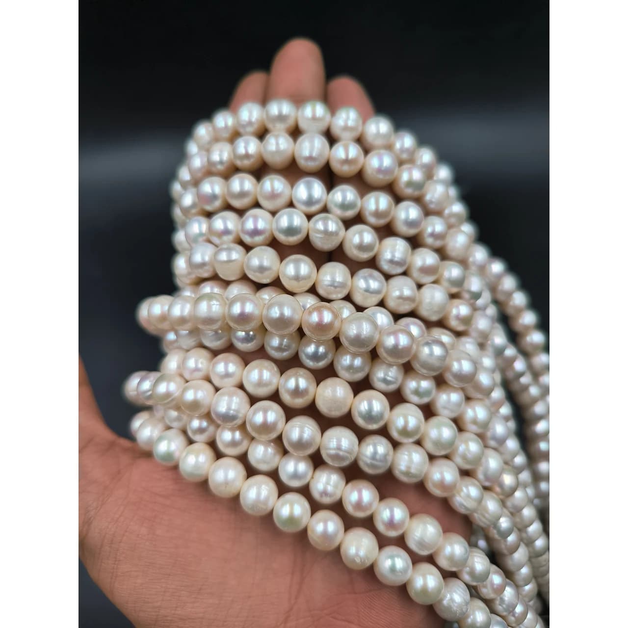 ریسه مروارید پرورشی سایز 9 تا 10 میلیمتر کیفیت A+ کد 1839 — تصویر ۵