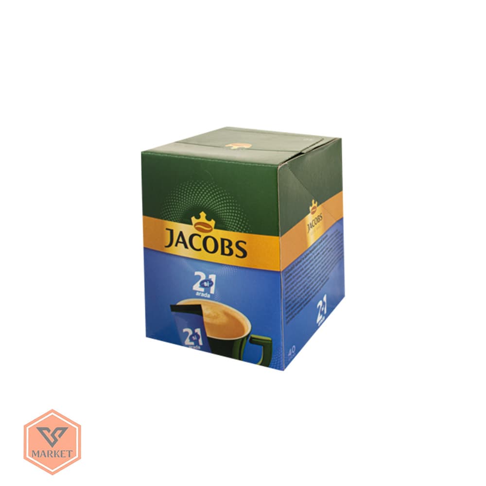 خرید پودر قهوه فوری جاکوبز ۲ در ۱ (Jacobs 2 in 1) | بسته ۴۰ عددی ساشهای | بدون شکر افزودنی