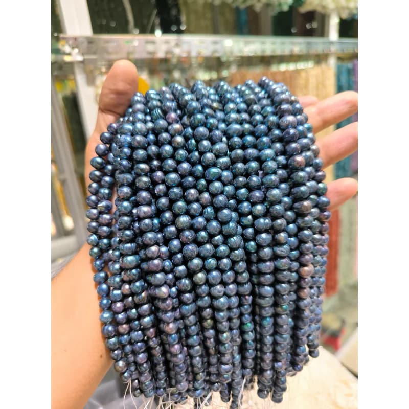 ریسه مروارید پرورشی کله غازی سایز 8 الی 9 میلیمتر کد 92023 — تصویر ۳