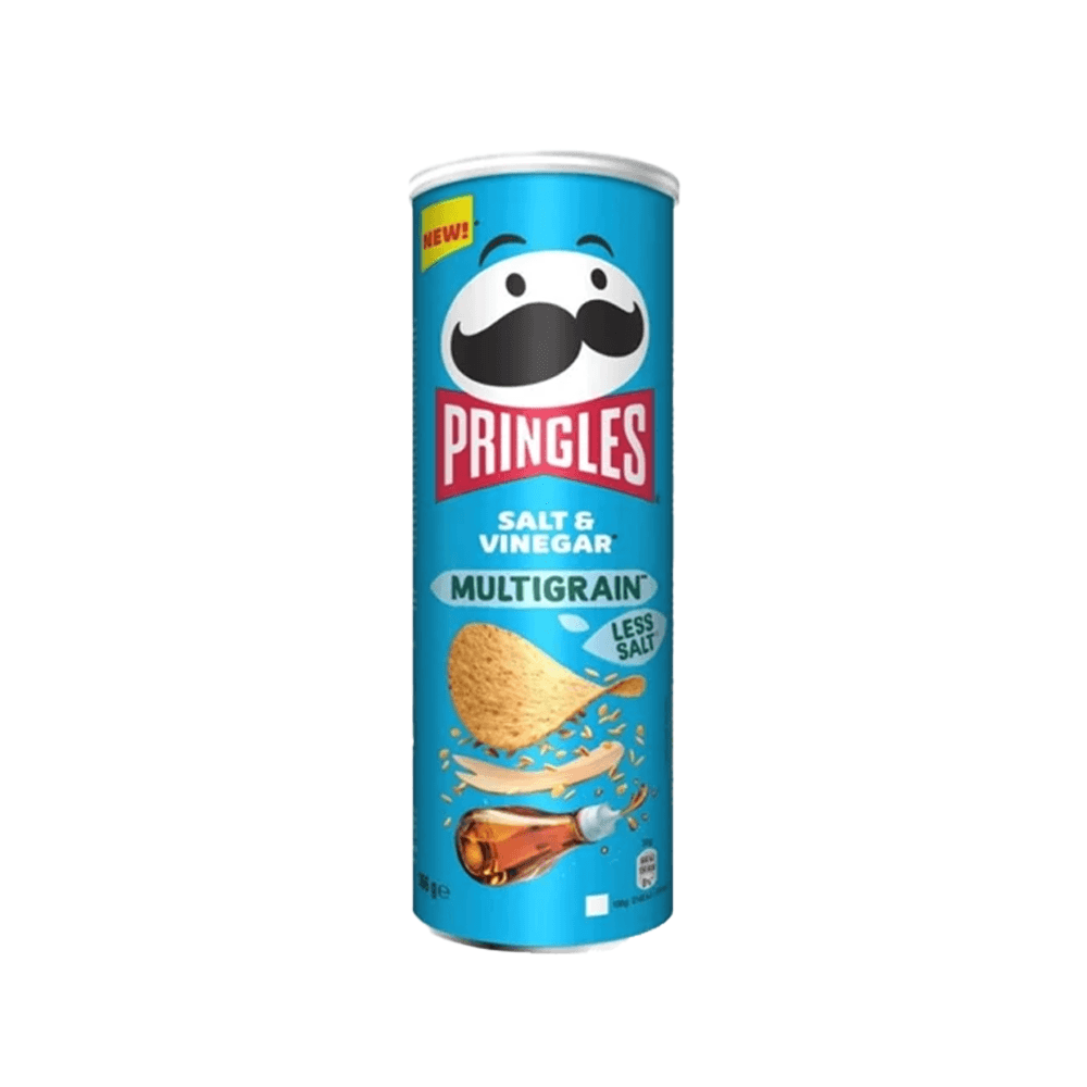 چیپس چندغله پرینگلز طعم سرکه نمکی (Pringles Multigrain Salt & Vinegar) با نمک کمتر – وزن 165 گرم — تصویر ۶