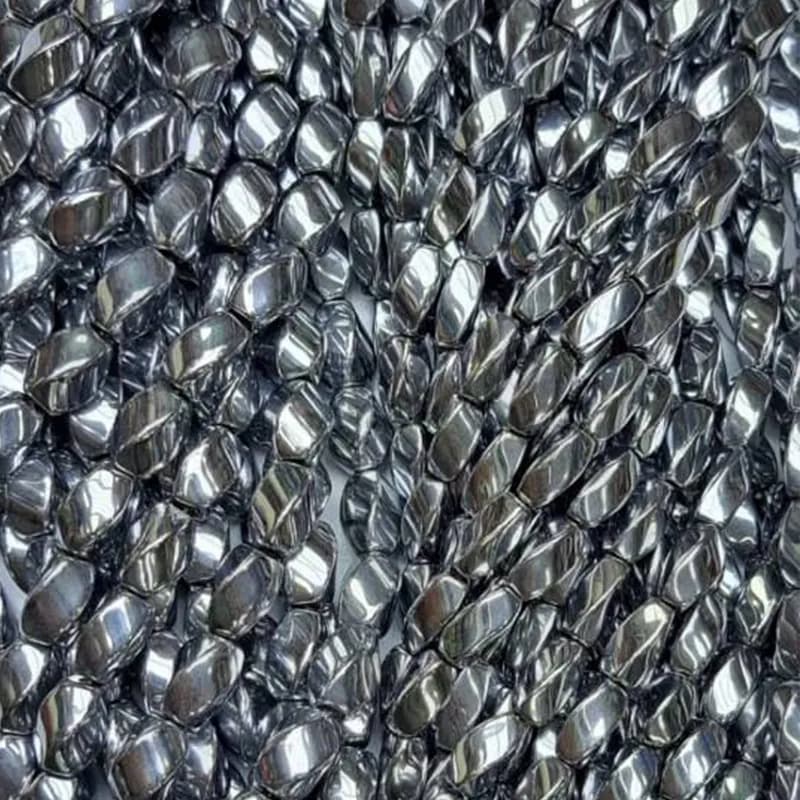 ریسه سنگ حدید تراش هلی نقرهای کد 3230 — تصویر ۲