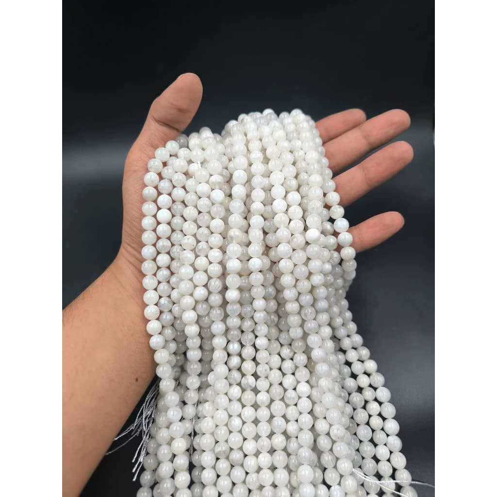 ریسه سنگ مون استون طبیعی سایز 8 میلی کد 8685 — تصویر ۴