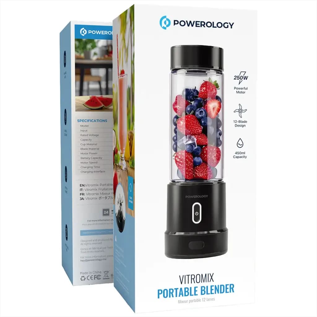 مخلوط کن قابل حمل پاورولوژی مدل VitroMix (بدنه شیشهای) — تصویر ۴