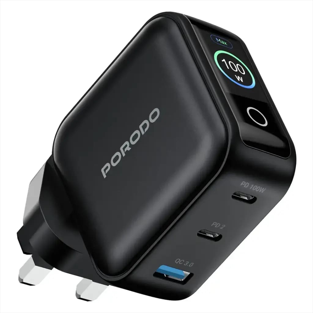آداپتور شارژر دیواری پرودو مدل Nexora PD-WCP5010 ظرفیت ۱۰۰ وات با نمایشگر دیجیتال — تصویر ۸