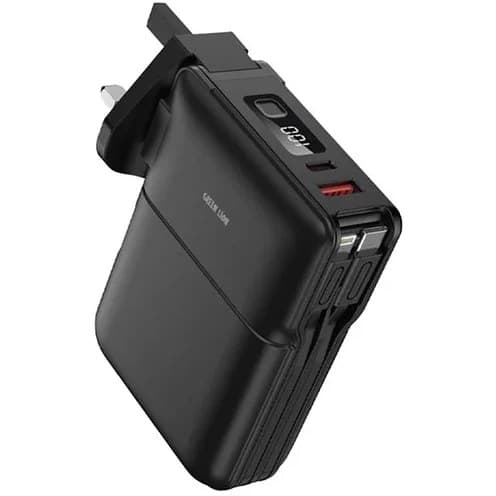 پاور بانک مسافرتی 10000 میلی آمپر گرین Green Travel PowerBank 10000mAh/Adapter/Holder