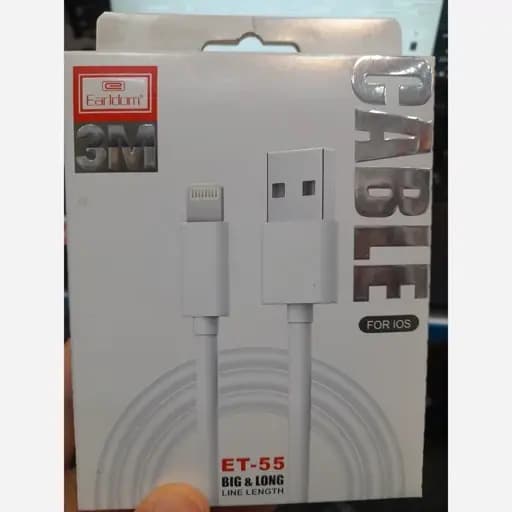 کابل شارژ سه متری آیفونی ارلدام مدل ET55