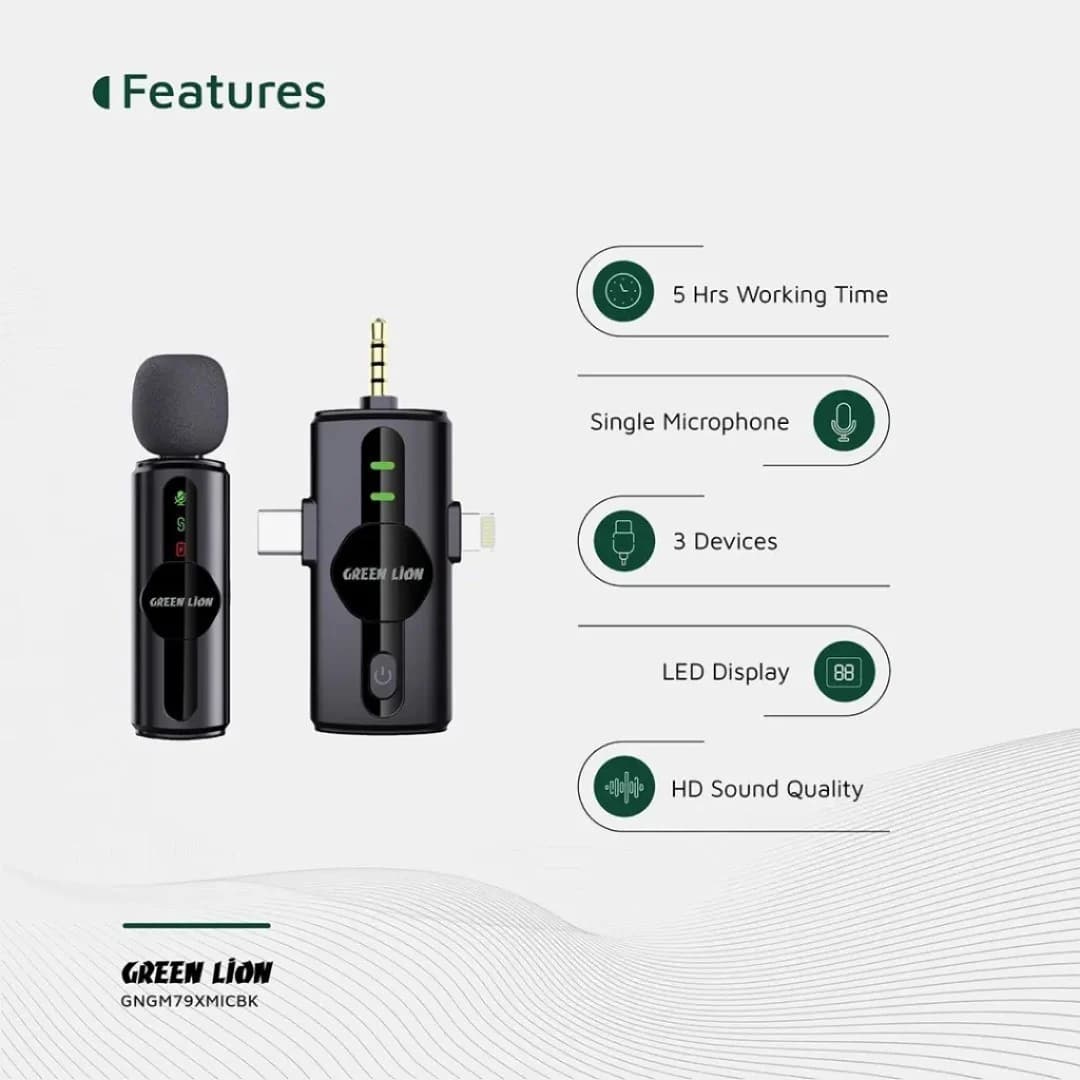 میکروفون ۳ در ۱ یقه ای گرین لاین مدل GM-79X — تصویر ۷