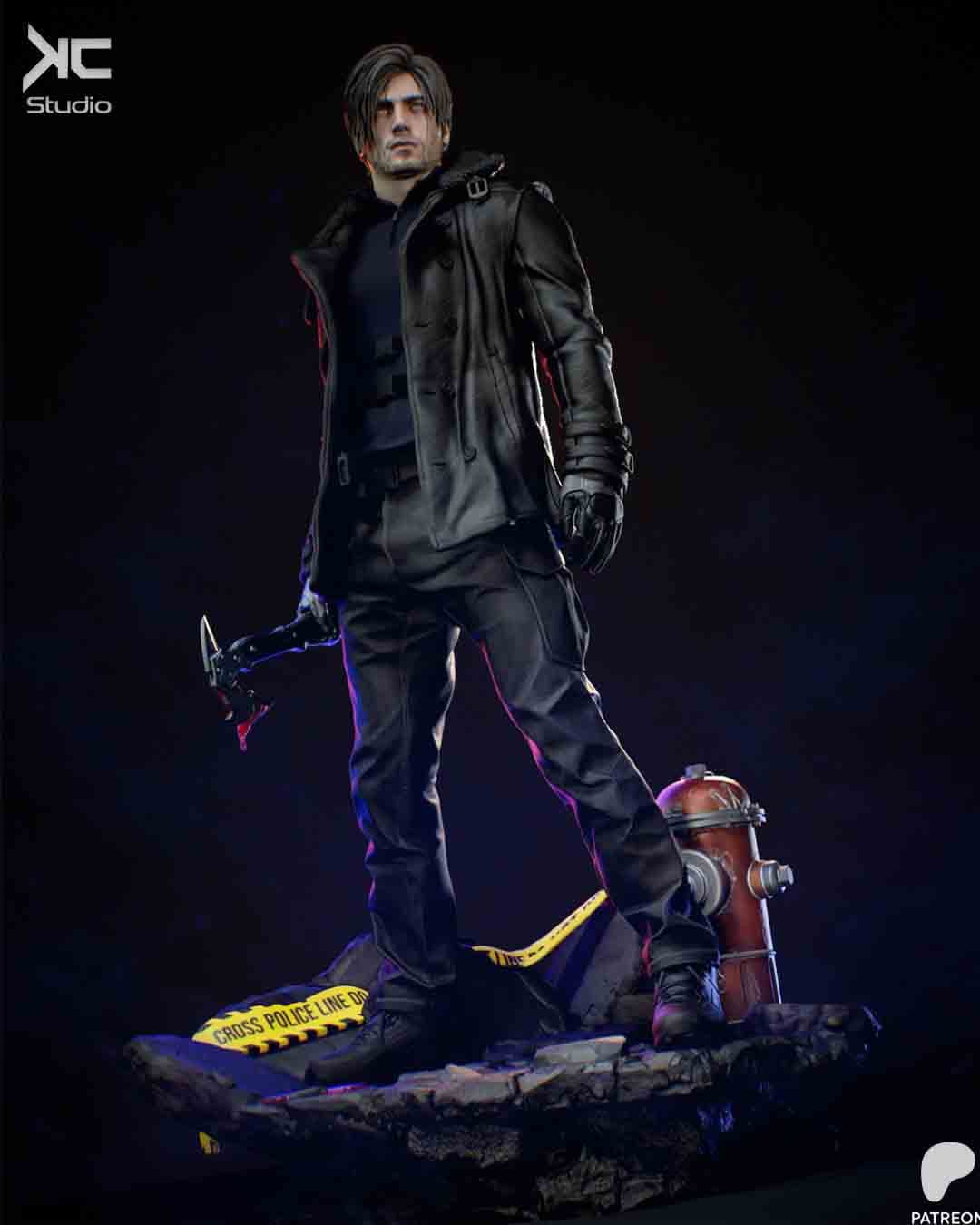 🔥🧟♂️ فیگور Leon Kennedy – Resident Evil 9 Requiem | ارتفاع 40 سانتیمتر | جنس PLA+ — تصویر ۴