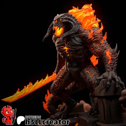 🔥 فیگور بالروگ (Balrog) | جنس PLA+ | ارتفاع ۴۰ سانتیمتر — تصویر ۶