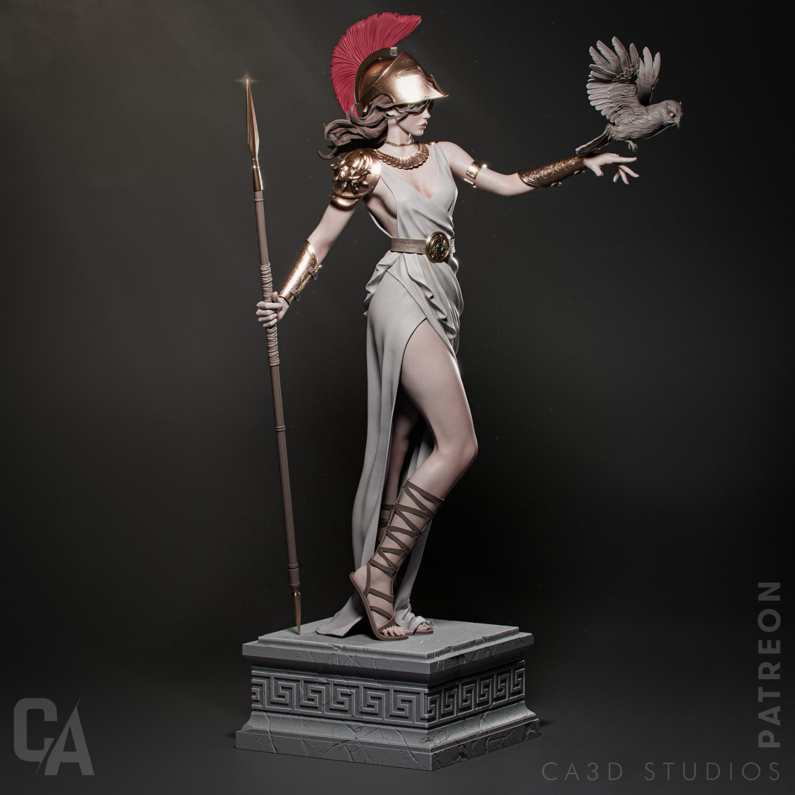 🏛️ فیگور الهه آتنا (Athena) – ارتفاع ۲۵ سانتیمتر | جنس PLA+ — تصویر ۵