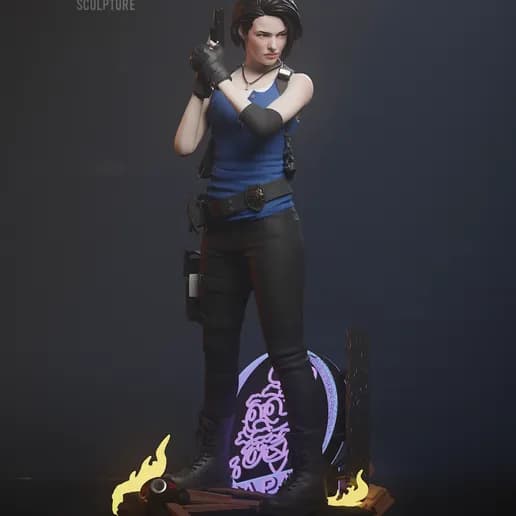 🧤 فیگور Jill Valentine از مجموعه Resident Evil | ارتفاع ۲۸ سانتیمتر | جنس PLA+ — تصویر ۲