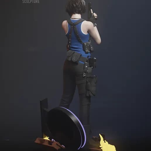 🧤 فیگور Jill Valentine از مجموعه Resident Evil | ارتفاع ۲۸ سانتیمتر | جنس PLA+ — تصویر ۶