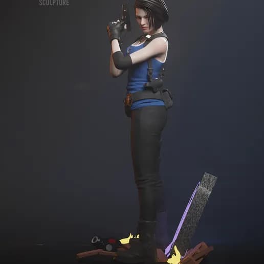 🧤 فیگور Jill Valentine از مجموعه Resident Evil | ارتفاع ۲۸ سانتیمتر | جنس PLA+ — تصویر ۱۲