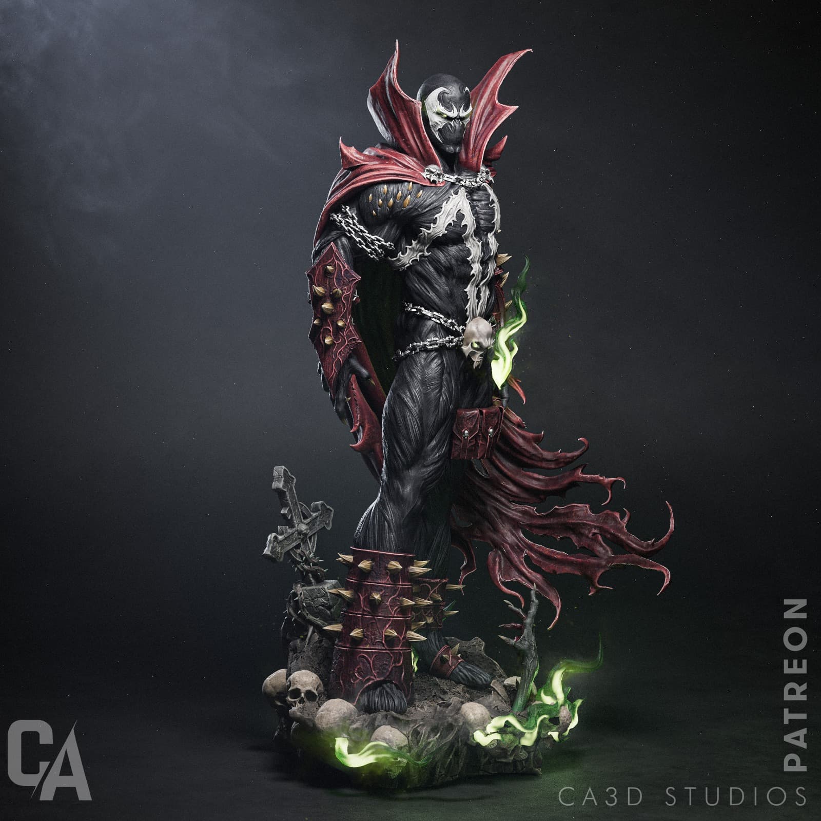 🕷️ فیگور اسپان (Spawn) | ارتفاع ۳۵ سانتیمتر | جنس PLA+ — تصویر ۶