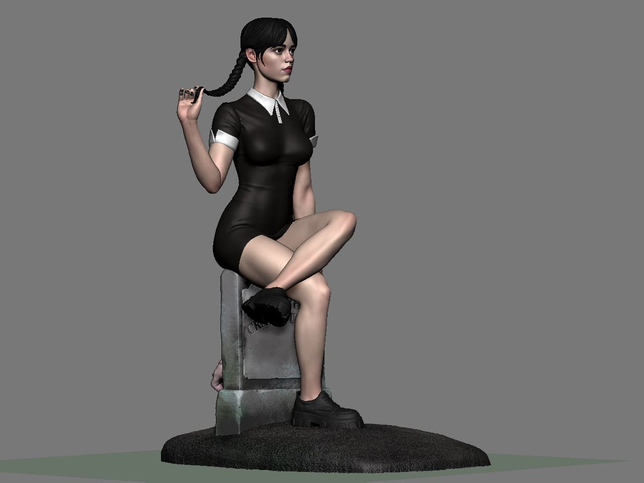 🕸️ فیگور وندزدی آدامز (Wednesday Addams) | The Addams Family | ارتفاع 15 سانتیمتر | +PLA — تصویر ۳
