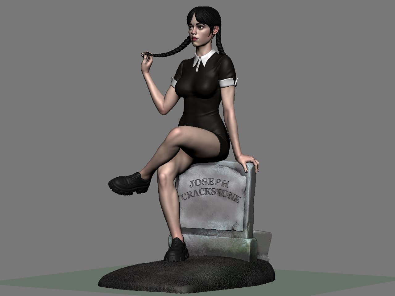 🕸️ فیگور وندزدی آدامز (Wednesday Addams) | The Addams Family | ارتفاع 15 سانتیمتر | +PLA — تصویر ۵